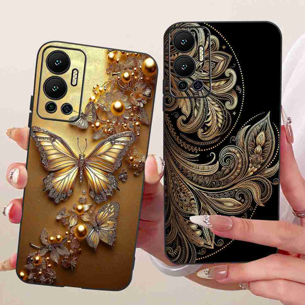 For Infinix Hot 12 Case Nice Butterfly Back Cover Phone Case Soft TPU Silicone Coque Cases For Infinix Hot12 Hot 12 Bumper