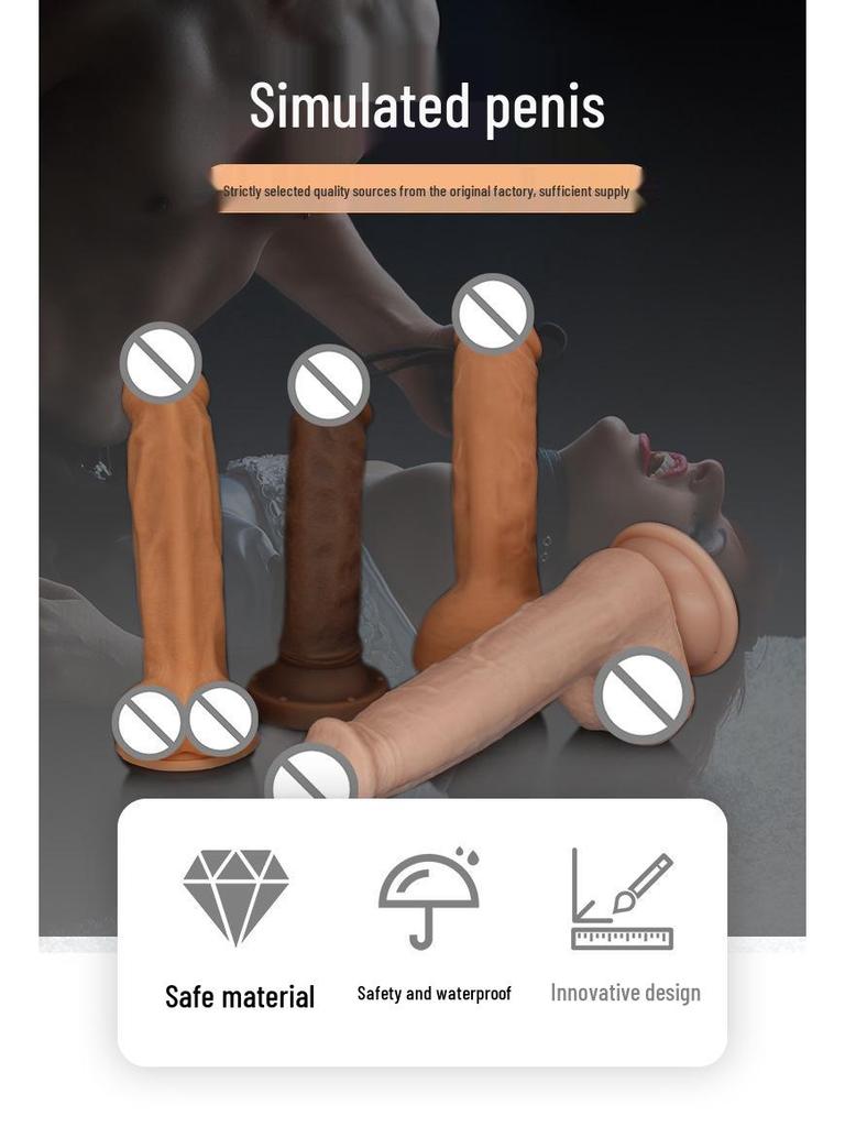 Силиконовый реалистичный большой фаллоимитатор и нерегулярная анальная пробка в цвет для женской самостимуляции