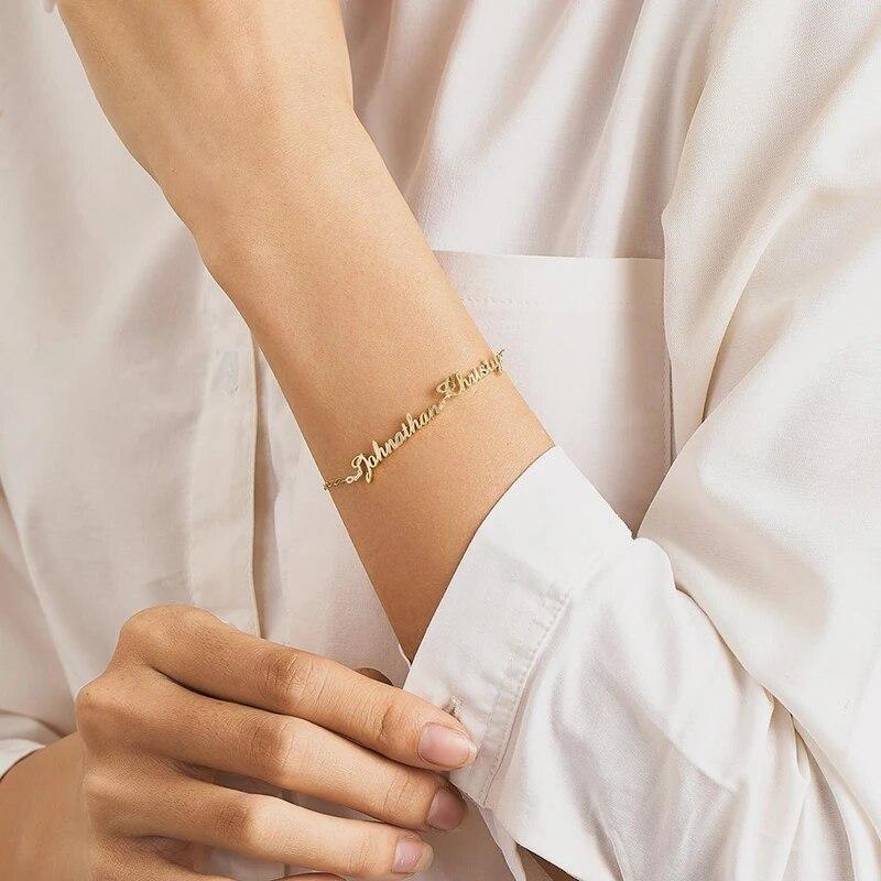 Noelia, индивидуальный браслет с 1-3 именами, персонализированные браслеты с буквами из нержавеющей стали для дружбы, семейные женские ювелирные изделия, подарок