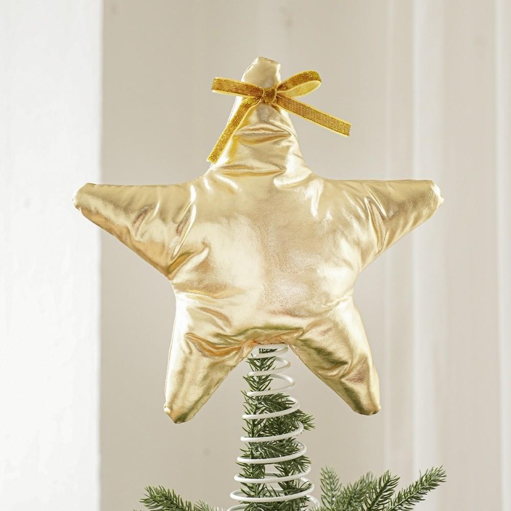 Stable Base Christmas Tree Topper Star Cloth Xmas Top Star Ornament Xmas Party