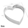 Heart Shaped Perforated Tart Rings With Hole Stainless Steel Tart Bottom Tower Fruit Pie Quiches Cake Ring Mousse Baking Mold