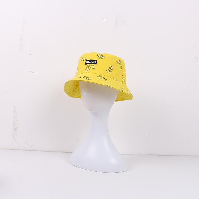 Retro canvas bucket hat female double-sided visor street casual couple basin hat
