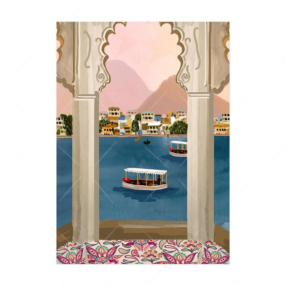 Arabic Alphabets Numerals Canvas Poster Prints Nursery Kids Room Wall Art Decor Arabic Islamic Wall Art Painting for Home De