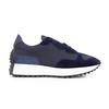 Women's Navy Blue Leather Denim Sneakers URBAN
