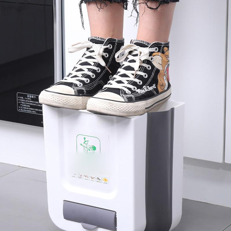 Кухонный настенный складной мусорный бак, бытовой шкаф, подвесная корзина для хранения мусора, креативная подвесная корзина для мусора