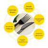 Disposable Plastic Cutlery Set with Tissue