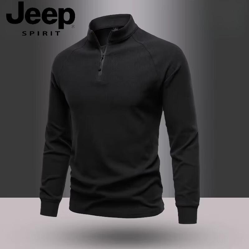 Мужской свитшот JEEP SPIRIT с воротником-стойкой и застежкой-молнией до середины