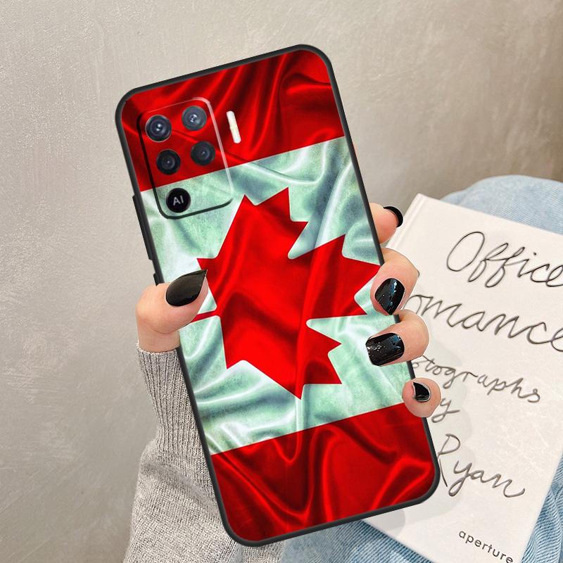 Canada Canadian Flag Case For Oppo A57 A17 A77 A18 A38 A58 A78 A98 A74 A54 A94 A80 A60 A40 A96 A76 A16 A15 A5 Pro