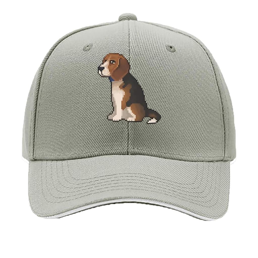 Beagle Pixel Dog Art Hip Hop Hat Fashion Outdoor Sports Sandwich Baseball Cap