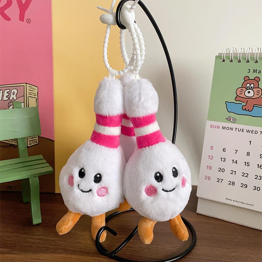 Выражение Улыбающийся Милый Мультяшный Боулинг Плюшевая Игрушка Подвеска Для Украшения Сумки