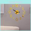 Элегантные настенные часы с цифрами, сделай сам, 3D зеркальная наклейка для стильного декора дома и офиса