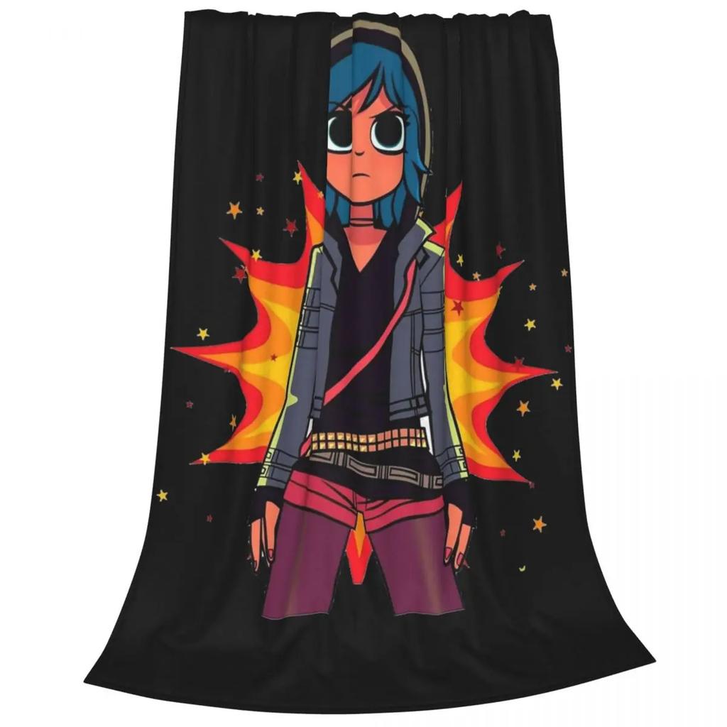 Ramona Flowers Scott Pilgrim Blanket Scott Pilgrim vs The World Plush Funny Breathable Throw Blankets for Chair Covering Sofa