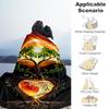 1pc Tree Heart Outdoor Flannel Blanket Soft Warm All-Season Throw for Sofa Bed Car Camping Office, Cozy Gift Idea1133S