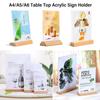 Double Sided Menu Display Stand A4/A5/A6 Picture Card Frame Table Top Sign Holder Restaurant