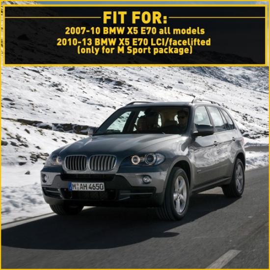 Left & Right Side For 2007-13 BMW X5 E70 Tail Rear Bumper Reflector Lamp Case EV