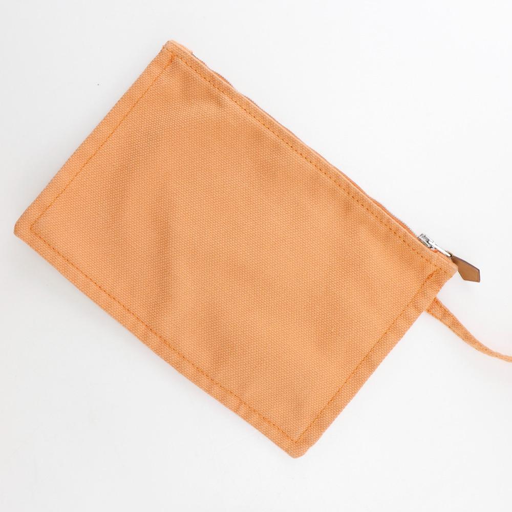 HERMES Bora Bora PM Handbag Orange canvas Women Used