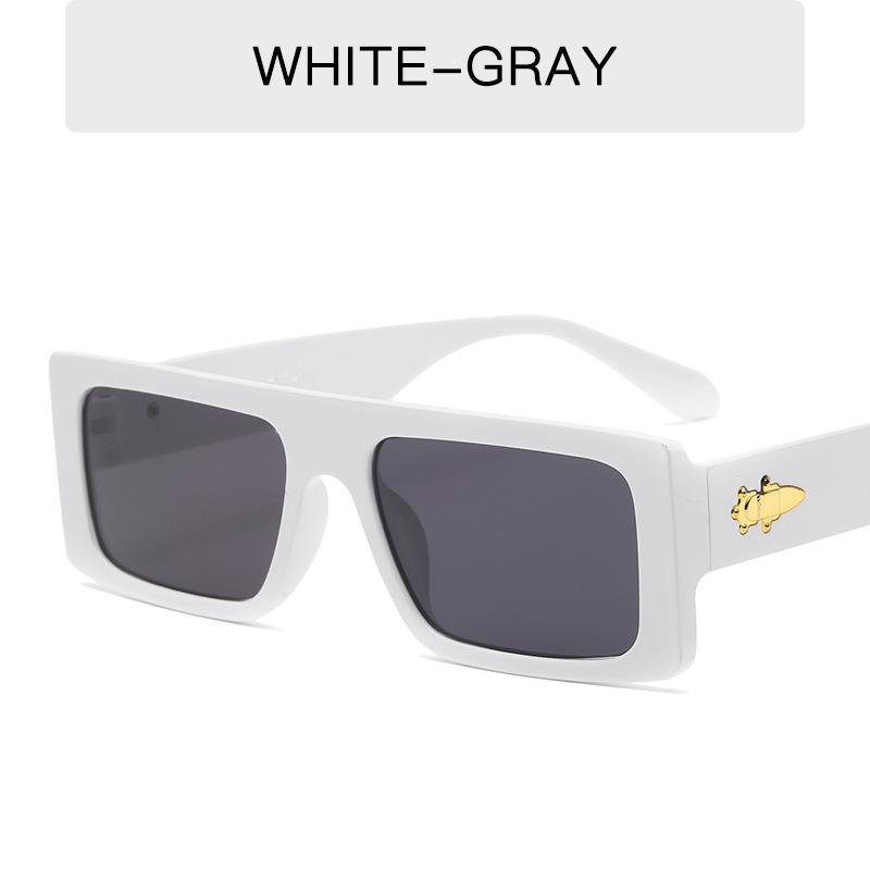 Women's Retro Rectangular Sunglasses Luxury Fashion Black Eyewear Metal Hinge UV400 Protection