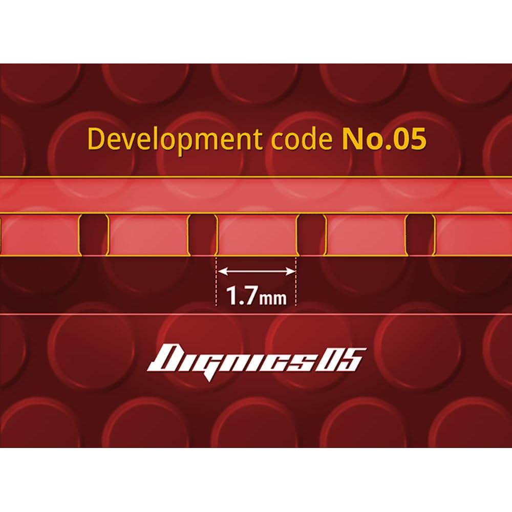 Butterfly Dignics 05 High Tension Inverted Rubber, Red, Thick, 06040