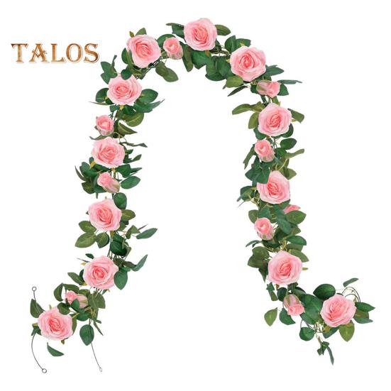 6,5 футов искусственная роза лоза искусственная цветочная гирлянда искусственный цветок розы подвесная лоза для свадебной арки сад стена фон декор