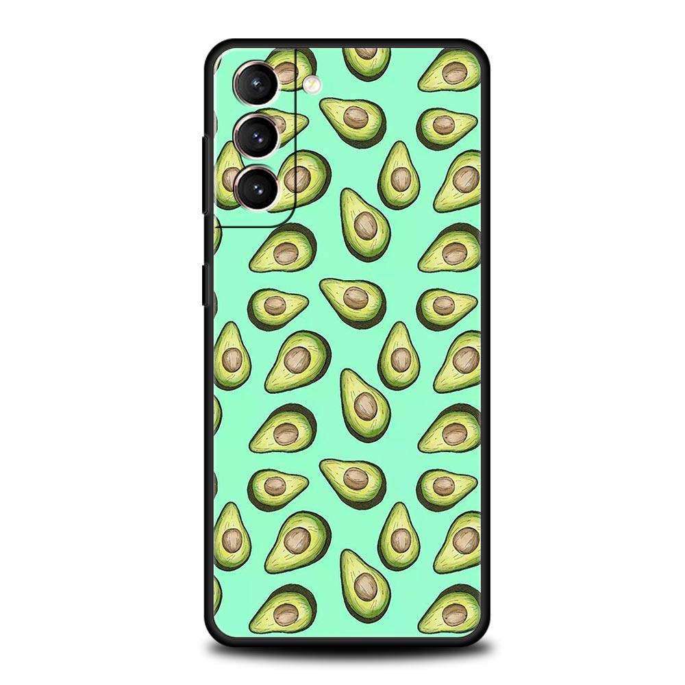 Cute Avocado Phone Case Cover for Samsung Galaxy S26 S25 S24 S23 S22 S20 S21 FE Ultra S25 Edge Plus 5G Soft TPU Shell Fundas Bag