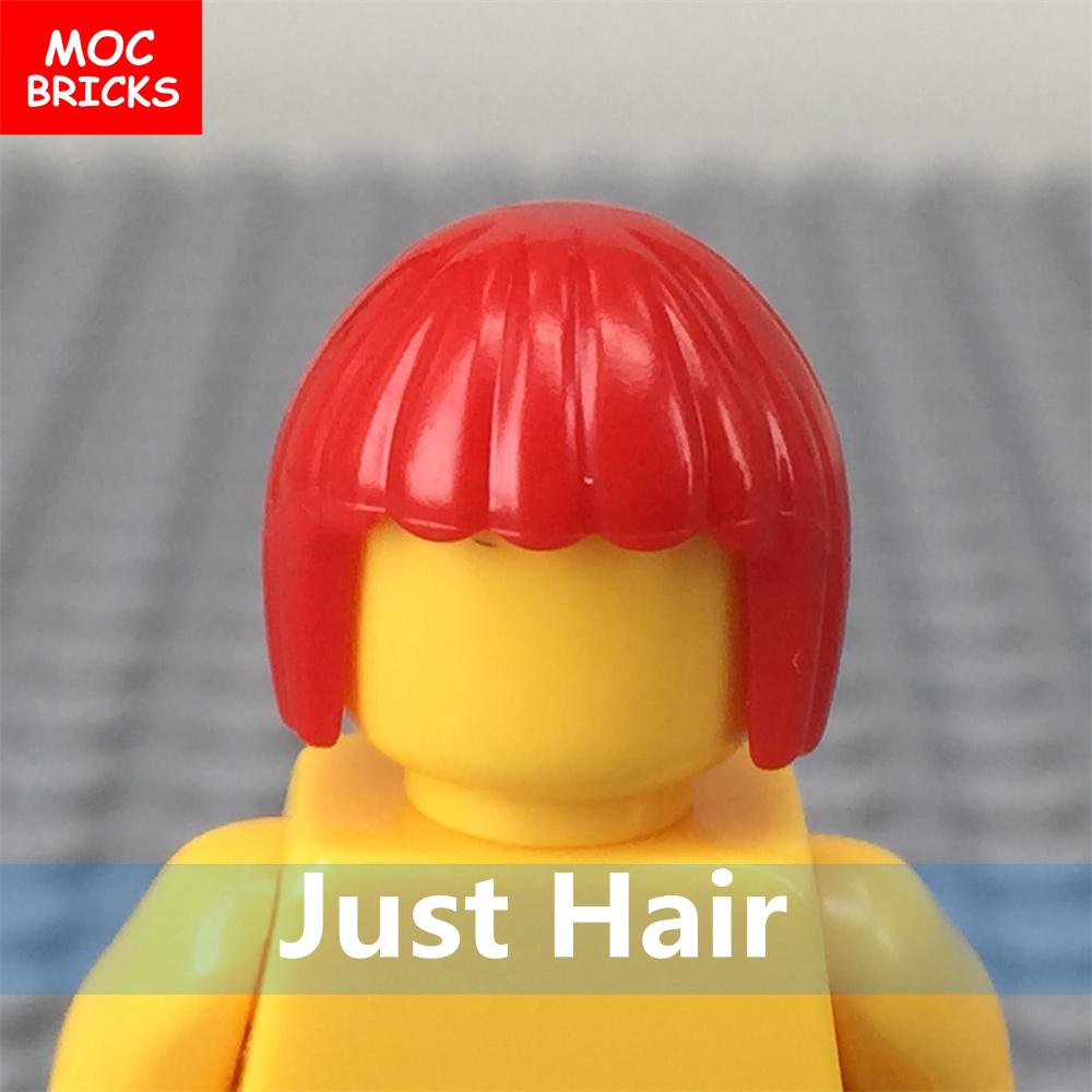 Нетоксичные 5 шт./лот Детали Moc Кирпичики Женские Волосы Собранные Частицы Строительные Блоки Аксессуары Детские Игрушки Пластиковые Куклы