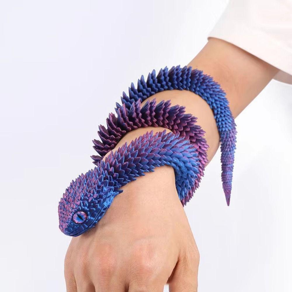 Realistic 3D Printed Snake 30/45cm 3D Printing Model Exquisite Animal Simulation Model  Home Decor