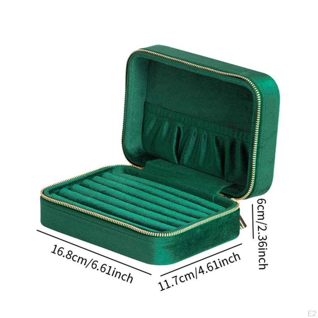 Travel Jewelry Box Organizer Storage Case Gift Display Holder Boxes Velvet Christmas