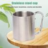 Stainless Steel Cup 220ml Double-layered Cup for Camping Traveling Handle Carabiner Backpacking Hiking Portable