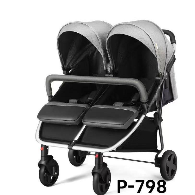 Легкая алюминиевая сплавная двойная коляска для близнецов Дракона и Феникса - Дизайн "сидя и лежа" для больших и маленьких детей
