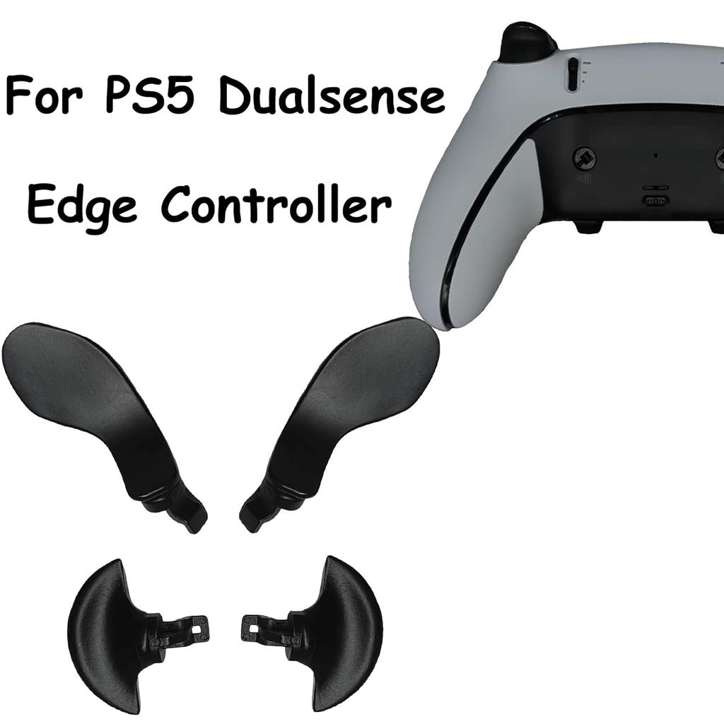 4 Pcs Back Paddles Replacement Rear Paddles for PS5 Dual Sense Edge Controller Rear Parts,Interchangeable Metal Rear for PS5 Dual Sense Controller