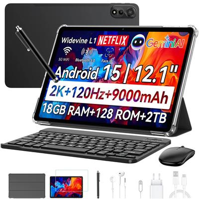 Blackview Планшет Mega 2 Android 15 4G, 12 дюймов, 18 ГБ ОЗУ, 128 ГБ ПЗУ, Widevine L1