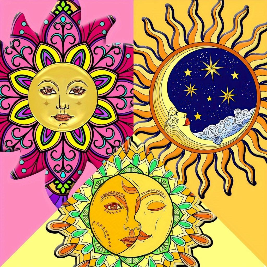 Sun Wall Art Metal Sun Wall Decor Outdoor Hanging Decoration Home Garden Living Room Bedroom Farmhouse Yard Patio Fence Decor