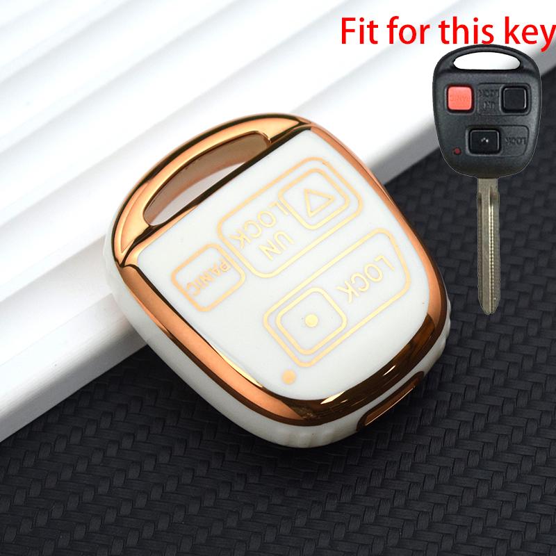 Чехол для ключей от машины с 2 3 кнопками, брелок для Lexus RX 330 Is200 для Toyota Avensis Yaris Camry 30 RAV4 Land Cruiser 120 Prado Corolla Land Cruiser