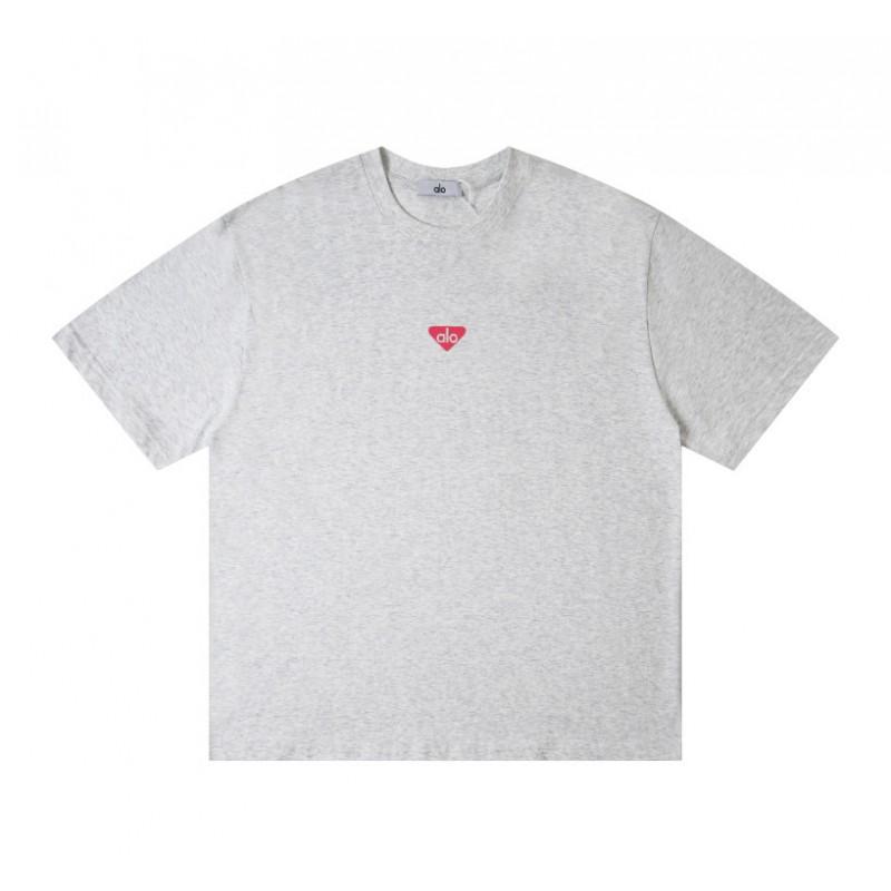 ALO Cotton Loose Fit Unisex Crew Neck Tee Streetwear Casual Top