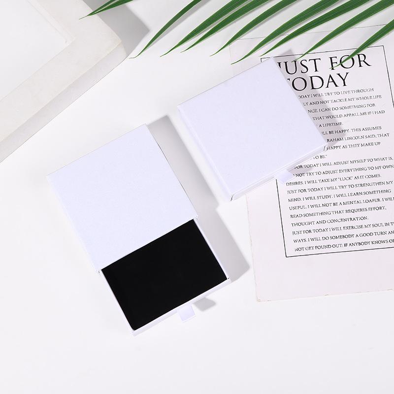 10x10x2 см Коробка для ювелирных изделий и ожерелий 16 цветов Квадратная Выдвижная Стиль Дорожная Шкатулка для украшений Органайзер для хранения Упаковочный кейс для сюрприза