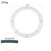 Metal Wire Wreath Frame 16 Inch Form Hanger for Christmas Wedding Floral Arrangements, Green 2 Pack