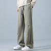 Мужские новые спортивные повседневные брюки весенне-осенней моды, универсальные мужские прямые брюки широкого кроя, хулиганские, красивые, драпирующиеся, свободные спортивные штаны