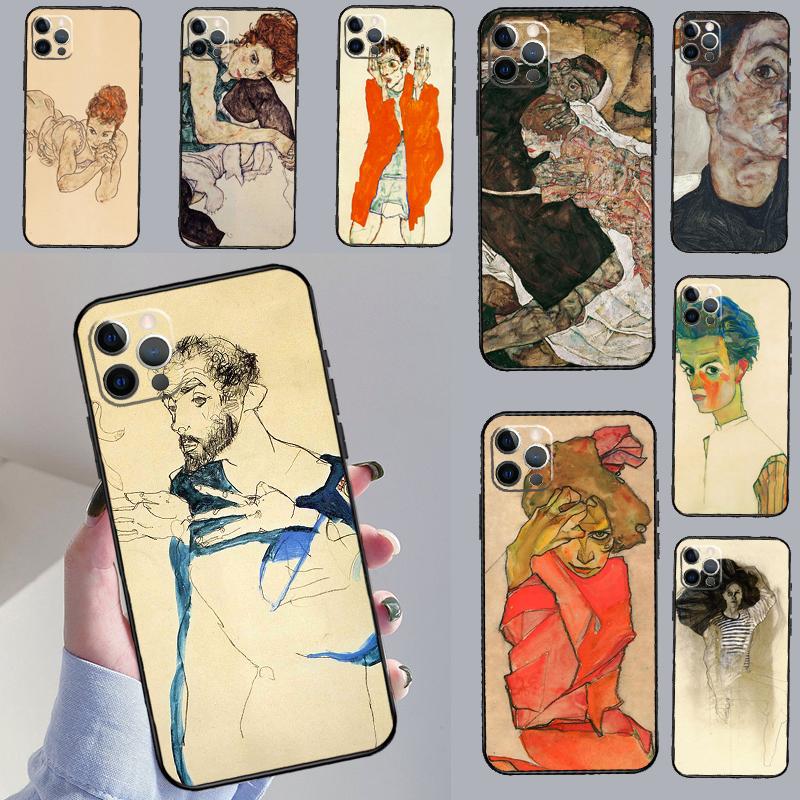 Egon Schiele Phone Case For Samsung Galaxy S25 S20 S21 S22 S23 S24 Ultra S9 S10 Plus S25 FE Cover Shell
