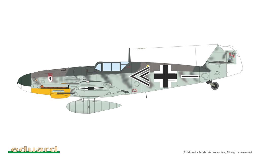 Eduard 1/72 Weekend Edition Bf109G-6 Plastic Model Kit EDU7475 (Airplane)