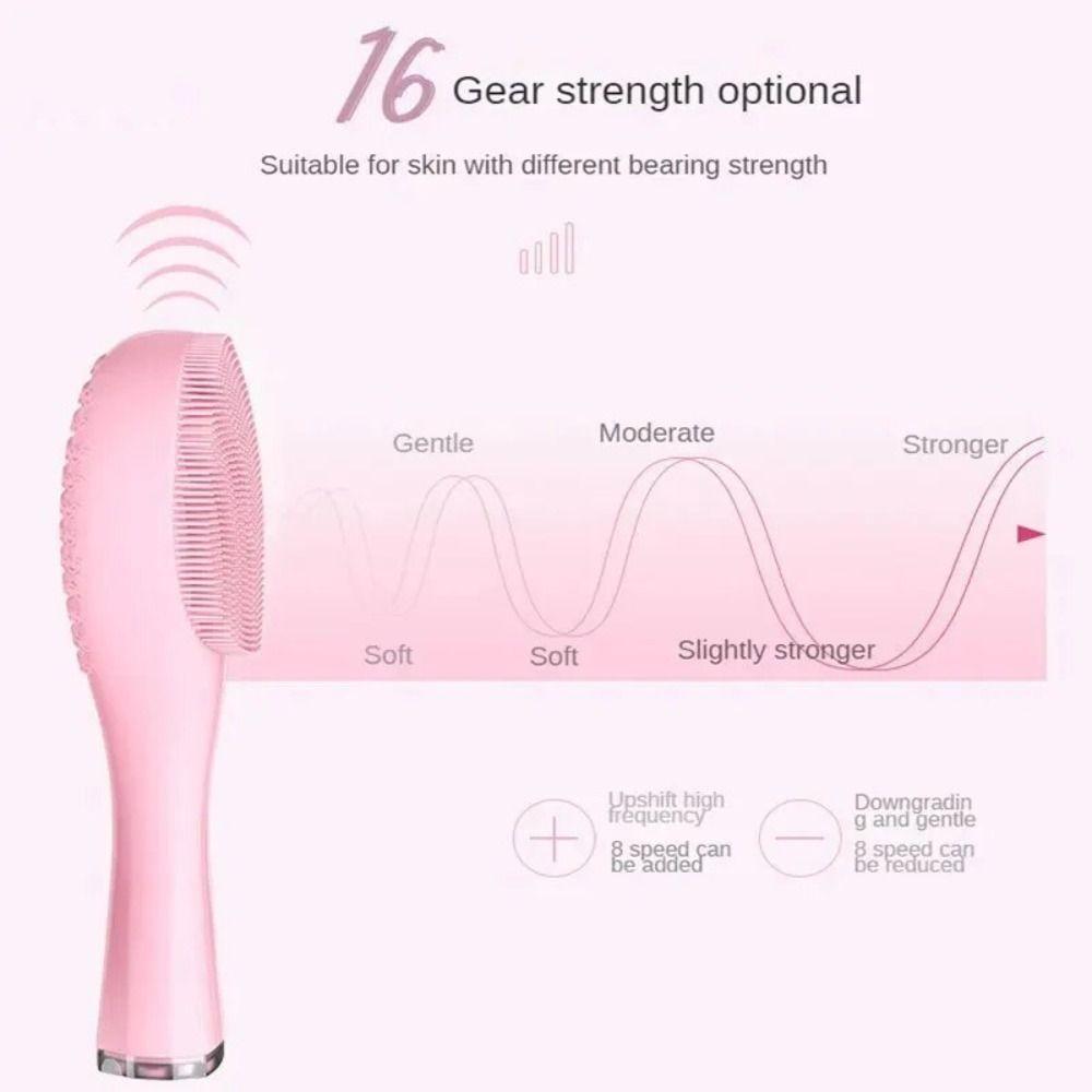 Silicone Facial Cleansing Brush Rechargeable Pore Cleaner New Face Scrubber Women