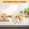 Тоннель для шиншиллы Мягкий плюшевый домик-укрытие Декорация для жилища мелких животных С откидной дверцей для ежа, шиншиллы, хомяка