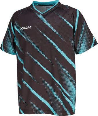 XIOM Игровая футболка для настольного тенниса Fort Shirt Одобрено для настольного тенниса Унисекс S GAS00003 J.T.T.A (Ассоциация Японии) Черный/Небесный (+030)