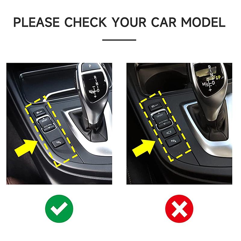 ABS Carbon Fiber Texture for BMW 3 4 Series 3GT F34 F30 F31 F32 F33 F36 2014 2018 320i Multimedia Panel Center Gear Shift Stick