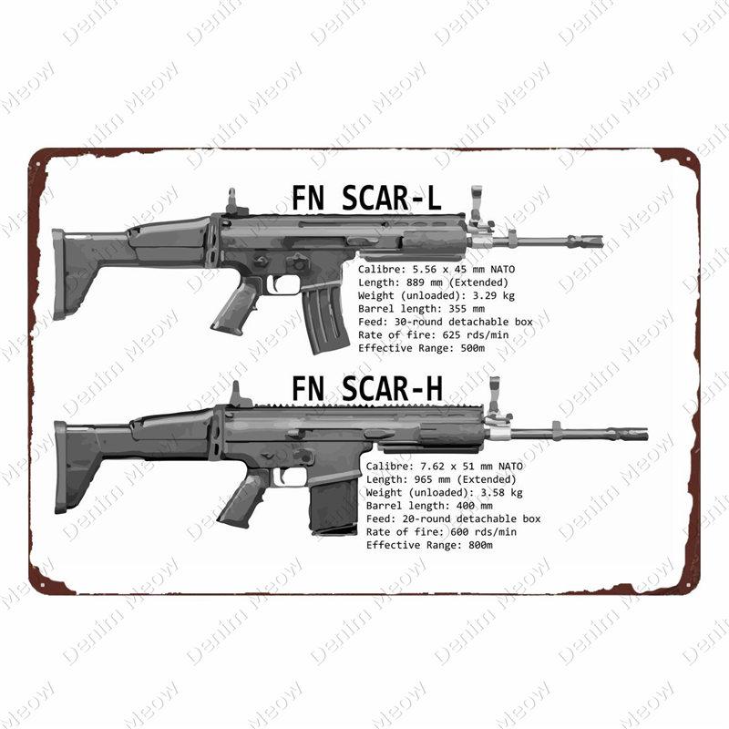 Винтажная металлическая вывеска Узи, Табличка с оружием, Бар, Клуб, Кафе, Декоративная тарелка для комнаты, Оловянная покраска винтовки, Военные фанаты, Наклейки на стены