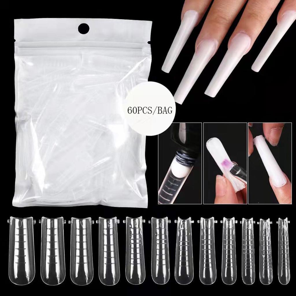 Types DIY For Building UV Acrylic Gel Nail Mold False Nail Tips Fake Nails Extension Nail Dual Form