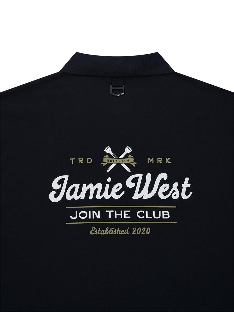 Jeimiweseuteu [Jwgc] J.T.C Поло с надписью (черный)
