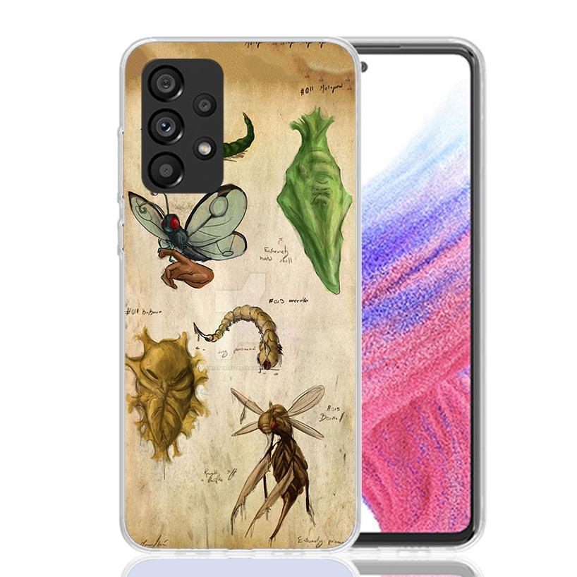 Научный чехол для телефона с изображением жуков и пчел для Samsung Galaxy A17 A16 A14 A15 A13 A57 A56 A54 A55 A53 A37 A36 A34 A35 A33 A26