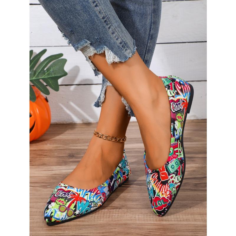 Остроконечные туфли с плоским дном и неглубоким горлом, цветные однотонные туфли, большие повседневные женские туфли, повседневные универсальные