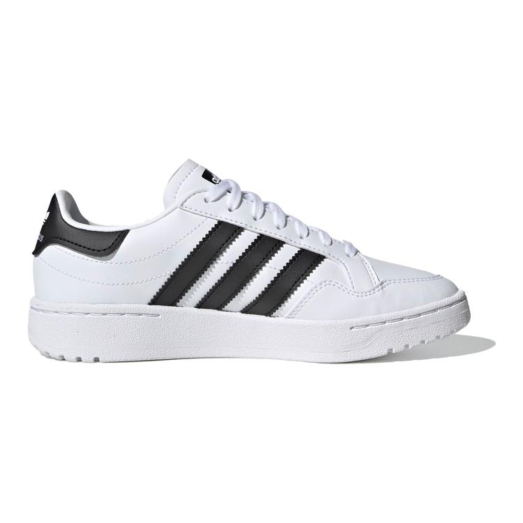 adidas Originals Team Court J Нескользящие Нескользящие Низкие Кеды для Скейтборда Белый Черный Подростковые EF6815
