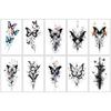 Tulshop Kitsch Butterfly Color Semi-Permanent Tattoo Sticker Водонепроницаемая эмоциональная хна Fashion Tattoo 10 листов Нет. 98, Б, 1 комплект